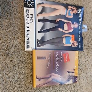No Boundaries Hipster Tights and Hanes Silky Sheer Pantyhose